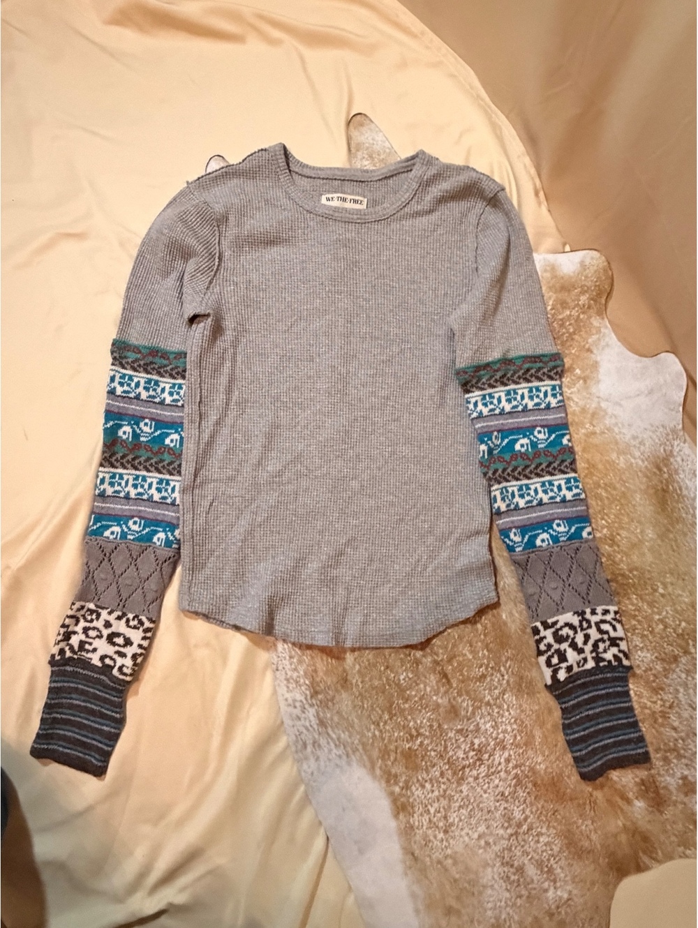 We The Free warm cuff knit top